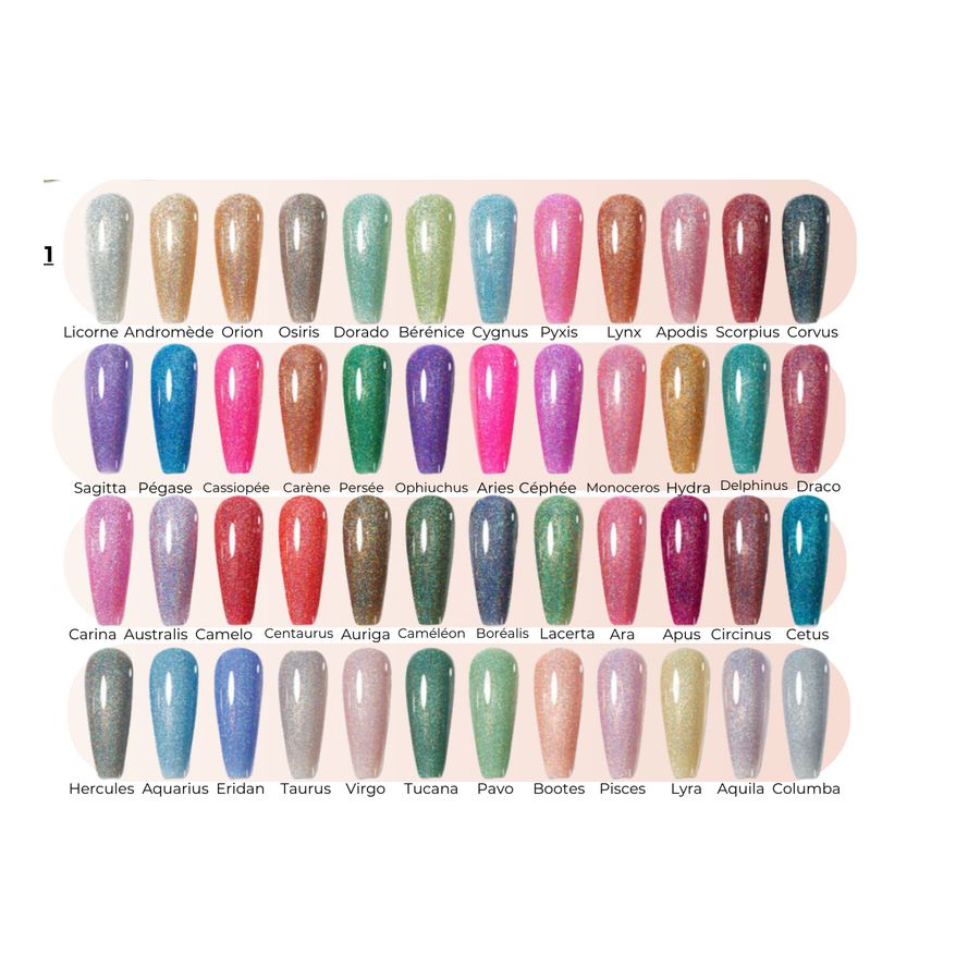 Vernis semi-permanent – Les Étincelantes J11 (holographique) – Nails Attitude