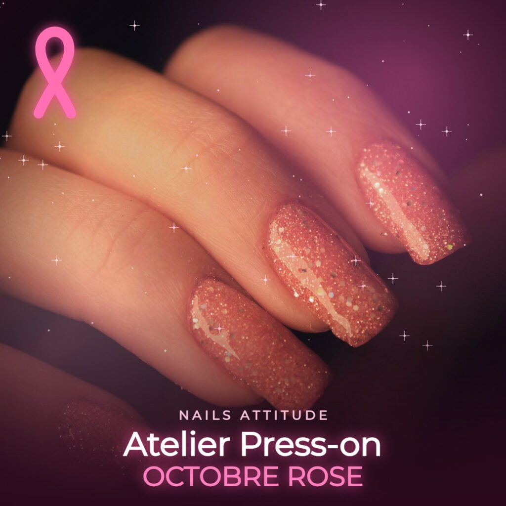 Atelier Press-on Octobre Rose Nails Attitude