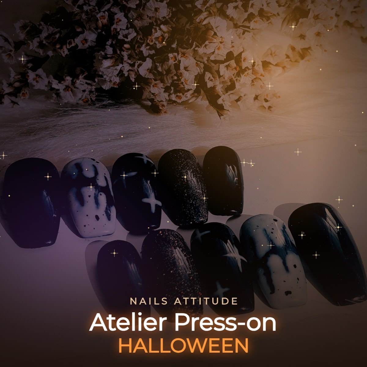 Atelier Press-on Halloween Nails Attitude